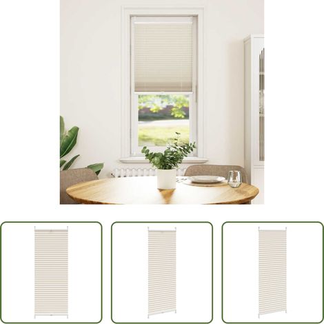 Fensterrollo - Plissee Faltrollo Rollo Plisseerollo 60x125cm Creme (1/5)