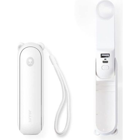 Mini ventilateur portable, ventilateur à main 3 en 1, petit ventilateur portable, ventilateur à piles [12-19 heures d'utilisation] (1/5)