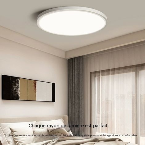 RCBBETT ZA SAS Plafonnier LED 20W Blanc Froid 6500K, 2cm Ultra Mince, IP44 Étanche, Rond, Anti-scintillement, Blanc Élégant, pour Chambre, Salle de Bain, Balcon, Couloir