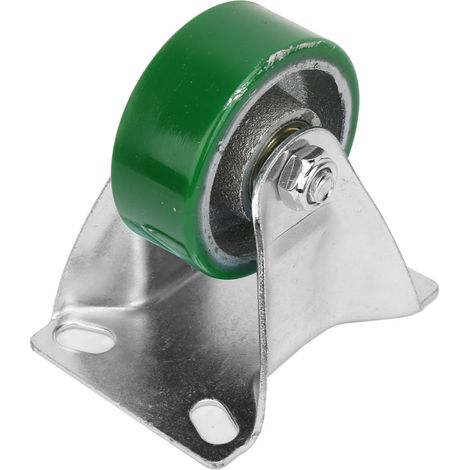 Lot de 4 roulettes pivotantes 7,5 cm avec plaque supérieure renforcée, roue rigide en polyuréthane et caoutchouc thermoplastique, usage industriel, charge lourde (1/3)