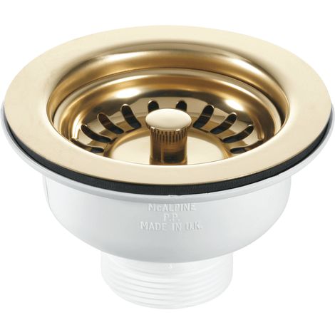 McAlpine BSWPVD 1.5" Basket Strainer Waste 113mm Stainless Steel Flange (1/5)