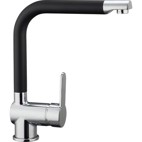 Cromo grifo del fregadero RIO HD / negro (1/4)