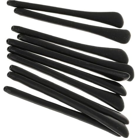 Lot de 10pcs Extensible Bouts Fin Extrémités de Lunettes de Soleil Tubes Pièces de Rechange en Silicone, Noir (1/5)