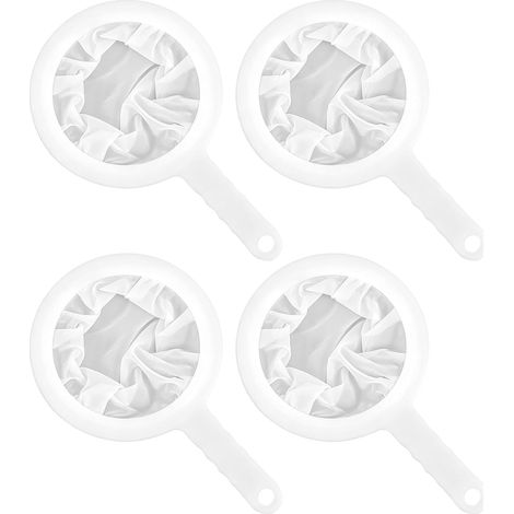 Set of 4 fine nylon strainers - 200/300/400/450 - For juice, milk, coffee (1/5)