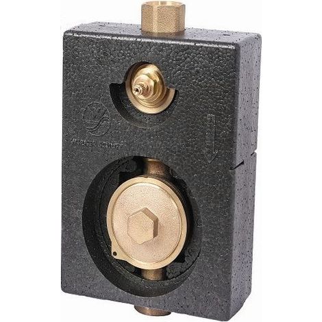 JS MONTAGEBLOCK MONO, TYP 2"-KOAX MIT BEF.-MATERIAL,IG 3/4",MESSING