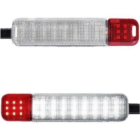 Éclairage de courtoisie de porte pour Chevy Silverado, GMC Sierra, Suburban, Tahoe, Avalanche, Cadillac, panneau blanc et rouge, éclairage intérieur (2 pièces) (1/5)