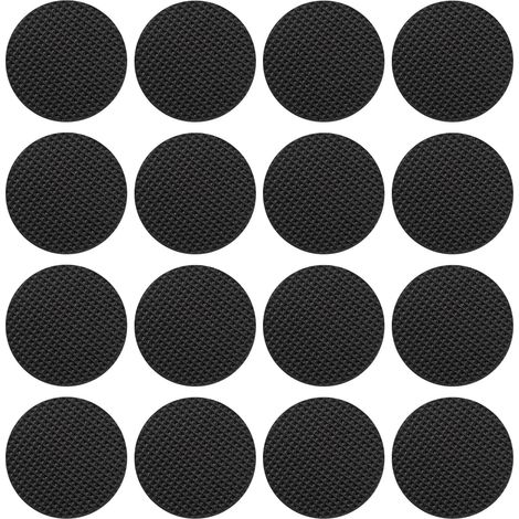 16 Pièces Patins en Caoutchouc Antidérapants, Pieds Caoutchouc Patins Autocollant Protecteurs de Meubles Protecteurs, Patins de Protection pour Sols en Boi, Pieds de Table ,Rond 50×3mm (1/5)