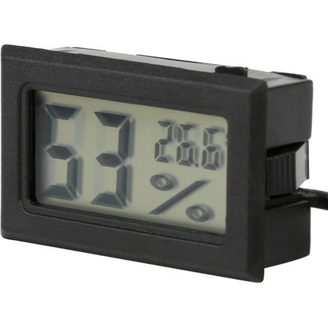 Thermomètre-hygromètre numérique intégré à LED avec sonde pour usage intérieur ( (1/5)