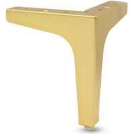 Ensemble de 4 pieds de canapé en métal de 10 cm, pieds de meubles de style moderne (titane) (1/4)