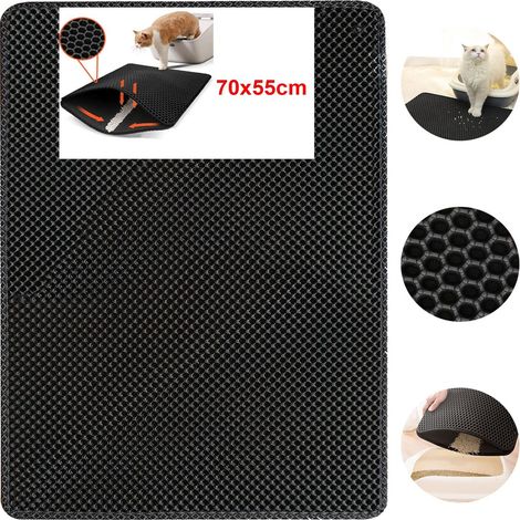 Tapis de litière pour chat à motif alvéolé (70 x 55 cm) (1/5)