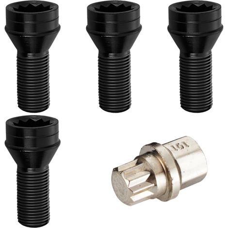 4 Pièces Compatible Boulons De Roue, Boulon Boule Ceinture, Acier Sécurité Écrous, Blocage Écrou - Compatible (1/5)