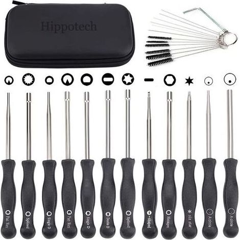 Kaelt - Lot 12 outils réglage carburateur avec tournevis acircle – pour petit moteur 2 temps – compatibles Husqvarna, Stihl, Echo – pour tronçonneuse (1/5)