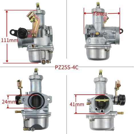 Carburateur Zongshen CG125/130 pour véhicules à trois roues, carburateur de moteur horizontal, type universel KF Kunfu PZ25. (1/4)
