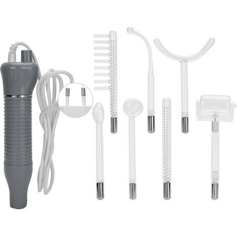 Lot 7 pièces électrodes ozone anti-acné, appareil électrothérapie haute fréquence 220V, prise UE, soin visage professionnel. (1/5)