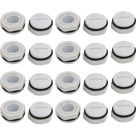 Filetage Mâle Nylon PG11 pour Presse-Étoupe Vis Fin Cap Gris Lot de 20 Pièces (1/3)