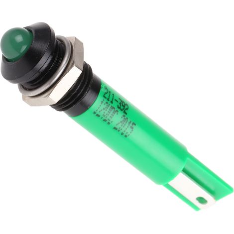 Voyant LED lumineux Vert RS PRO, dia. 8mm, 12V c.c. ( Prix pour 1 )