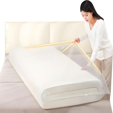 Sacs rangement sous vide matelas, 240 x 130 cm, refermables, réutilisables