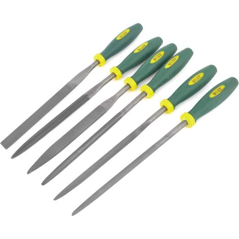 6 pièces vert gris Kunststoff 5mm x 180mm rond flache quadratische konische Dreieck Schleifwerkzeug (1/2)