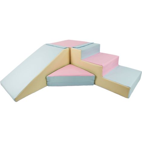 Toboggan en mousse - hauteur 40 cm - rose, bleu, jaune (pastel) (1/5)