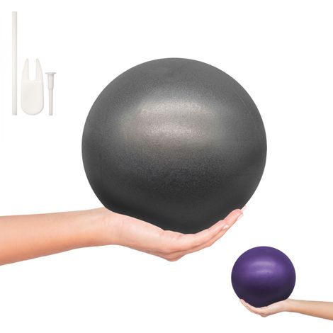 Ballon de fitness, pilates, gymnastique, yoga antidérapant - Diam 25 cm - Gris - Vivezen (1/5)
