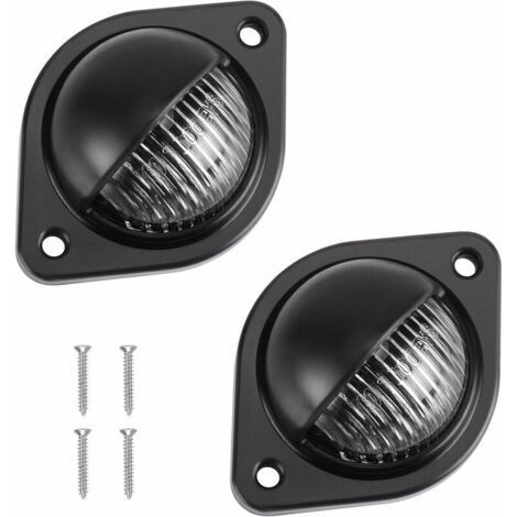 (2 pezzi) Luci targa a LED 4W 3 LED SMD impermeabili Luci targa posteriori 2 pezzi per 12V/24V Rimorchio Camion Auto Caravan (1/5)