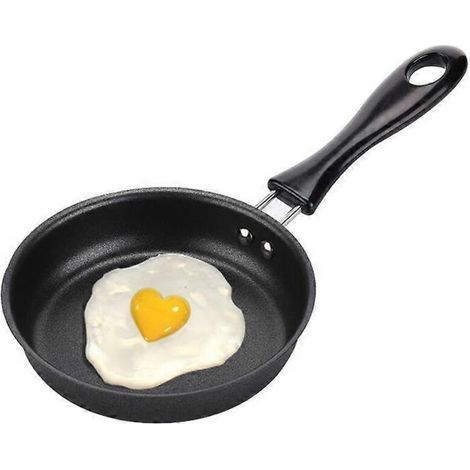 Mini-Eierpfanne für ein Ei, 12 cm (4,7 Zoll), mit Griff, hitzebeständig und antihaftbeschichtet, ideal für Camping und kompatibel mit Induktionskochfeldern. (1/5)