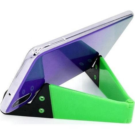 Mini support pliable pour téléphone portable - Multifonctionnel, réglable et compact - Vert (1/4)