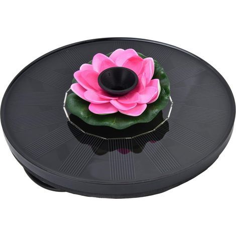 Pompe à eau solaire Lotus - Mini fontaine solaire pour fontaines à oiseaux, bassin de jardin, piscine extérieure (rose) (1/5)