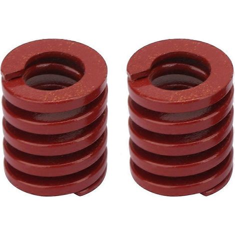 Deux ressorts moulés à charge moyenne, diamètre extérieur 30 mm et diamètre intérieur 15 mm, rouges TM3080 mm (1/3)