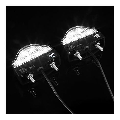 Éclairage Plaque Immatriculation LED 12V 24V Feux Arrière de Plaque d’Immatriculation pour Remorque Voiture Lumière Blanche Froide Étanche (1/5)
