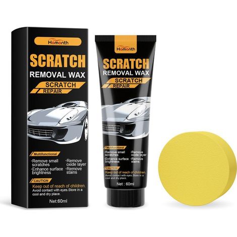 Cire anti-rayures pour carrosserie - Crème de polissage pour rayures fines 60 ml + Éponge (1/4)