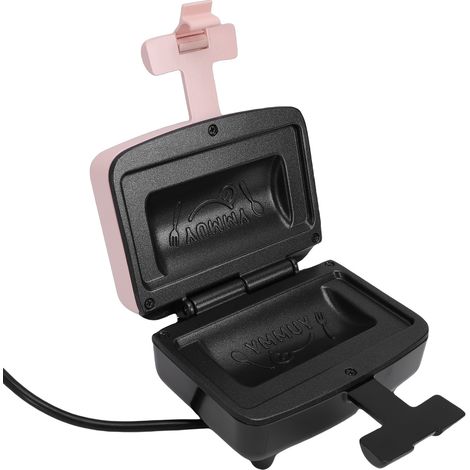 Appareil à sandwichs électrique double face chauffant, mini presse-sandwichs, machine à petit-déjeuner avec plaque antiadhésive, prise UE 220 V (1/5)