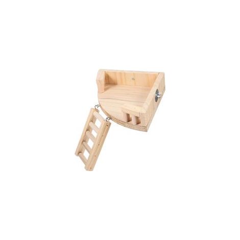 Scaglia in legno per criceti - 1 set di giochi di plateforme per cincillà, comodo per i souris e i piccoli animali, utilizzato come decorazione della gabbia per le plateforme per criceti.-Crezuo