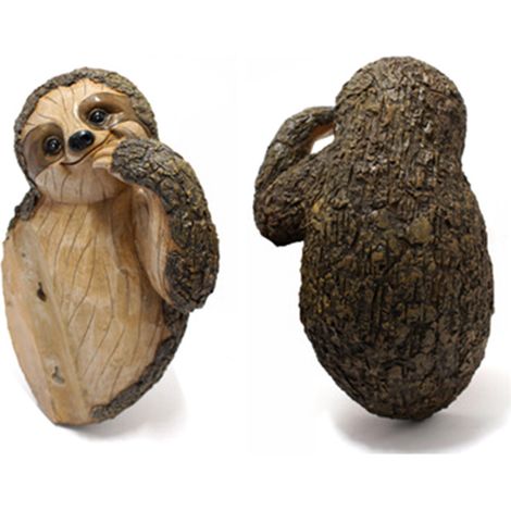 Sculptures de paresseux Garden Peeker, adorables et innovantes, en résine imperméable et durable, idéales pour les amoureux des arbres.