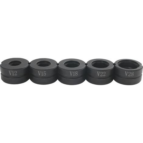 Mâchoire de sertissage V12 à V28 Profil V pour 12 mm, 15 mm, 18 mm, 22 mm, 28 mm Insert pince sertir manuelle et interchangeable Tube en cuivre, acier inoxydable, carbone (1/5)