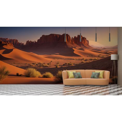Papier peint déserts - canyon rocheux orange - 150 x 250 cm (1/2)