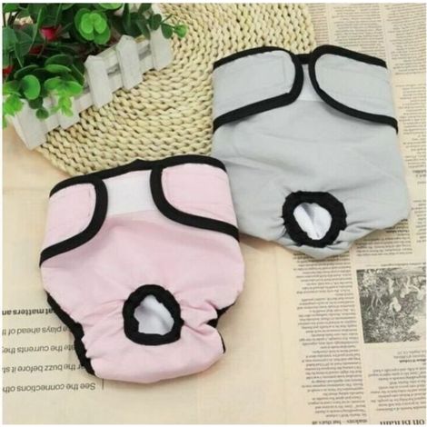 Couche réutilisable pour chien 37-55CM – Culotte hygiénique lavable – Super absorption pour chiots et chiennes en chaleur – Short absorbant
