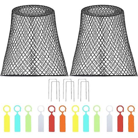 Cloches de jardin pour plantes, protection en grillage à poules pour jardiniers, 23 x 23 x 23 cm, en fer, gain de place, lot de 2 (1/5)