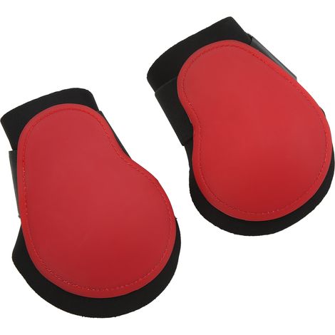 Lot de 2 guêtres de soutien pour tendons de cheval, coque en PU, pour l'entraînement et la compétition équestre, rouge, pour les membres postérieurs, taille L (1/5)
