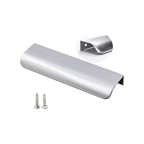 10er-Pack Schrankgriffe aus gebürstetem Nickel, unsichtbare Griffe - LS7027SNB128, Küchenschubladengriffe aus Edelstahl (1/5)