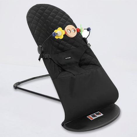 Chaise à bascule pliable pour bébé 0–12 mois – Réglage hauteur 3 positions, transat avec jouets intégrés (1/5)