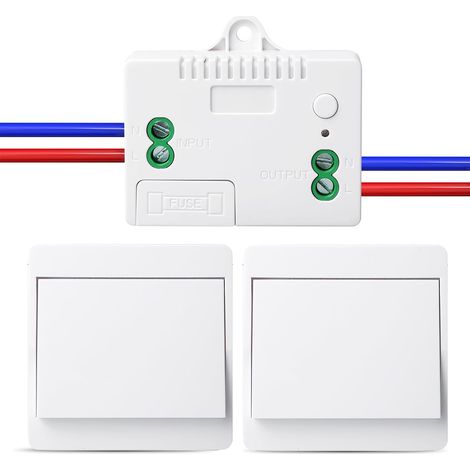 Lot Interrupteur Sans Fil, Interrupteur D'Éclairage Auto-Générant Sans Fil, 220v Pile Radio Interrupteurs, Interrupteurs Mural Auto Alimenté A Distance Eclairage Domestique, Étanche Et Sûr (1/5)