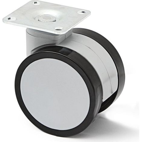 rueda giratoria duncan d65 h81 plástico gris sin freno freno con freno