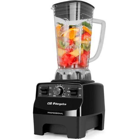 Orbegozo batidora de vaso profesional BV 9650 A, motor profesional AC de alto rendimiento, vaso de tritán libre de BPA, 2 litros de capacidad, pica hielo, cuchilla 8 puntas acero inoxidable, función t (1/6)