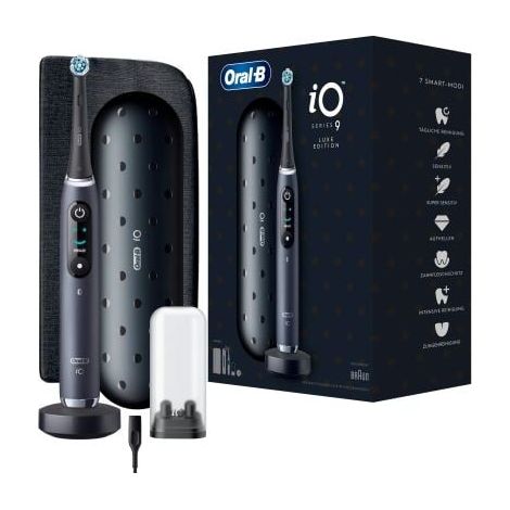 Spazzolino Elettrico Braun Oral-B iO Series 9 Edizione Luxe Black Onyx con Tecnologia Avanzata e Testine Compatibili
