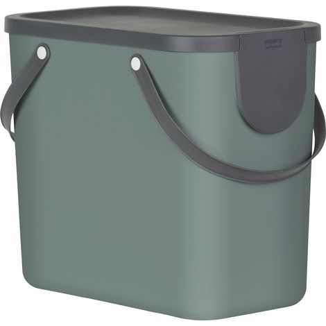 Rotho Mülltrennungssystem Albula 25 L mistletoe green Recyclingbehälter Müll- & Abfalleimer