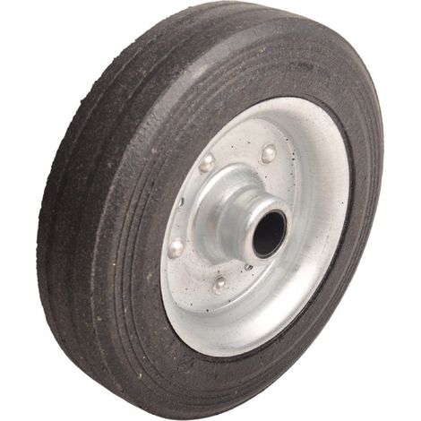 Jante en acier libre avec roue en caoutchouc dur 200 x 50. Convient aux roues de jockey avec un tube de 48 mm de diamètre. (1/5)