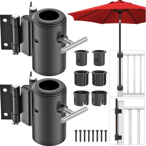 Pince Parasol Balcon Pied Parasols Fixe Terrasse 2pcs/Charnières (1/5)