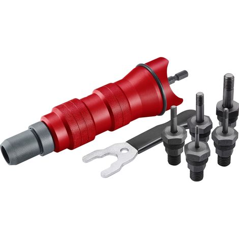 FORTUM rivettatrice per trapano, per rivetti filettati M3-M8, CrMoV 4770654 (1/2)