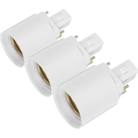 Adaptateur de Douille de Lampe G24Q vers E27 3 Pièces Connecteur Sécurisé pour Ampoules LED Usage Domestique et Professionnel (1/5)